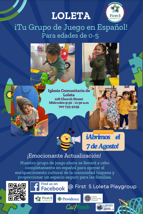 Loleta playgroup flyer in Spanish